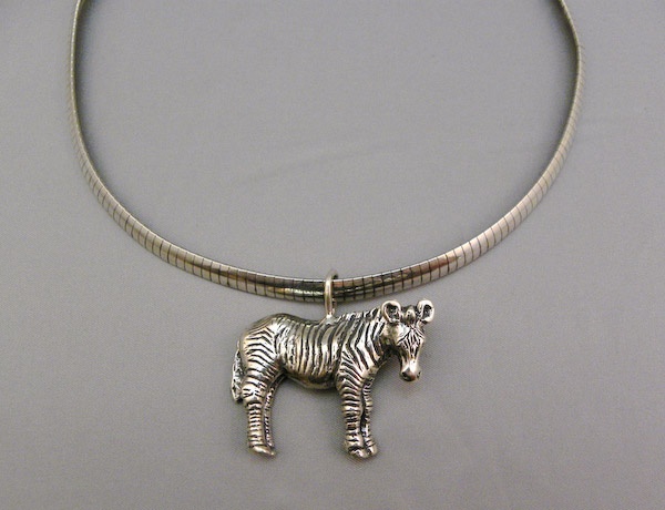Michele's Wearable Art - Zebra Full Body Pendant