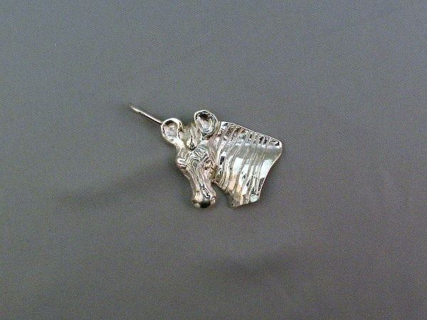 Michele's Wearable Art - Zebra Head Pendant