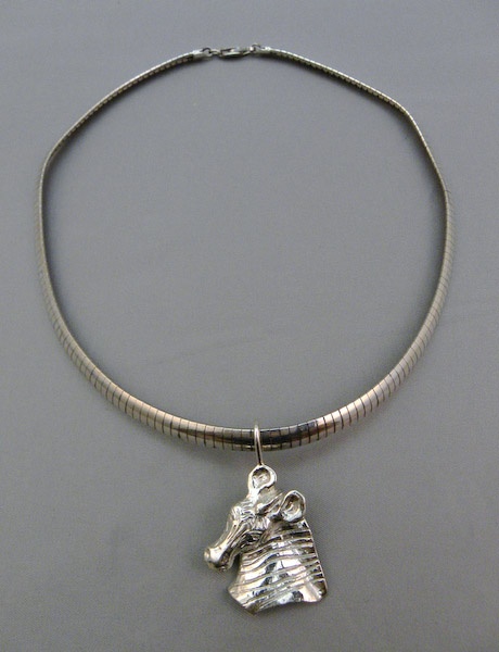 Michele's Wearable Art - Zebra Head Pendant