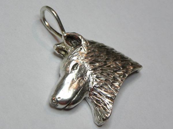Michele's Wearable Art - Wolf Pendant