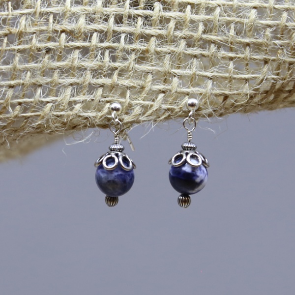 Michele's Wearable Art - Sodalite Studs