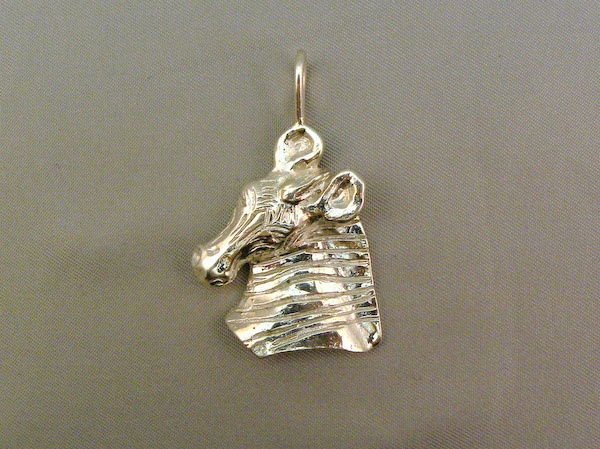 Michele's Wearable Art - Zebra Head Pendant